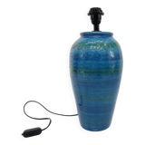 Blue earthenware lamp, Italy, circa 1980