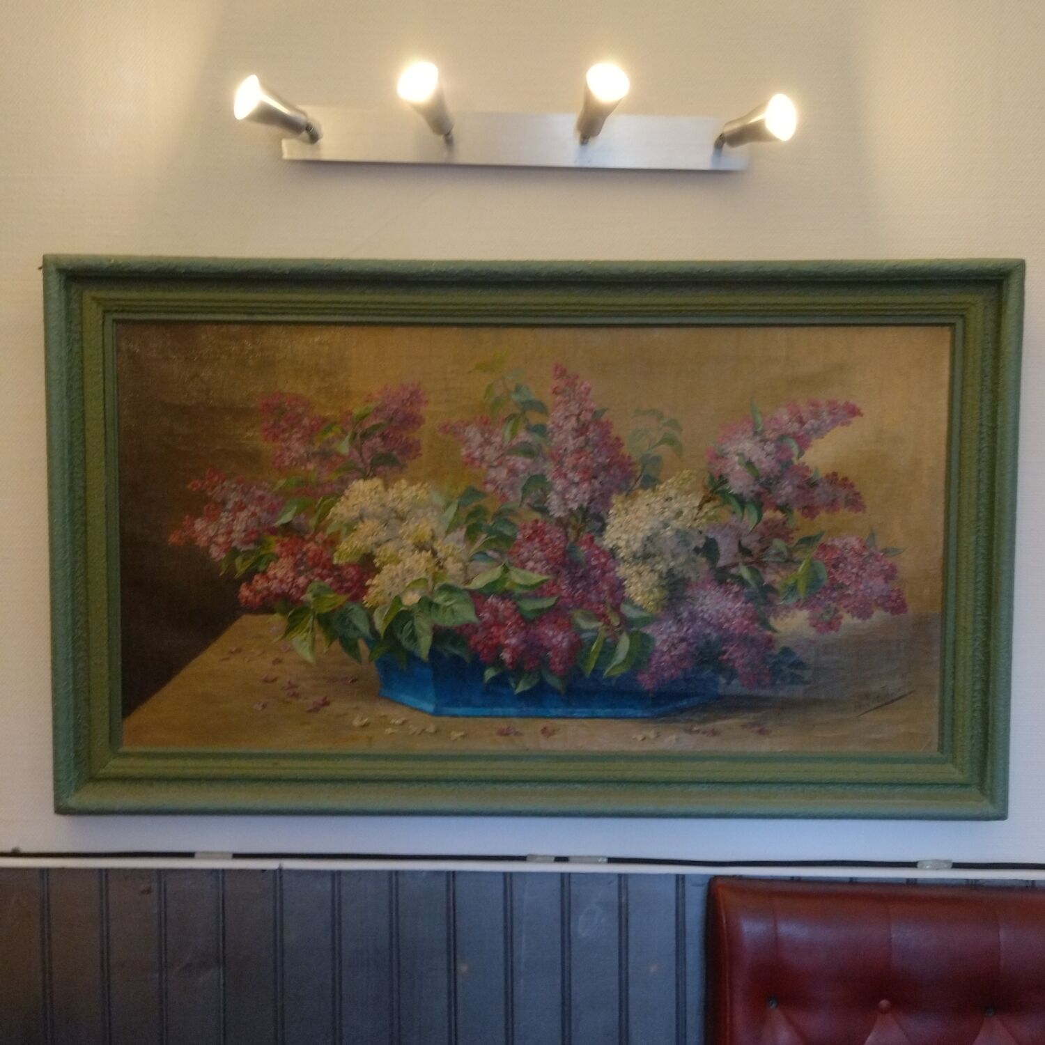 Old painting 76/130 oil on canvas signed Milcent Thorailler