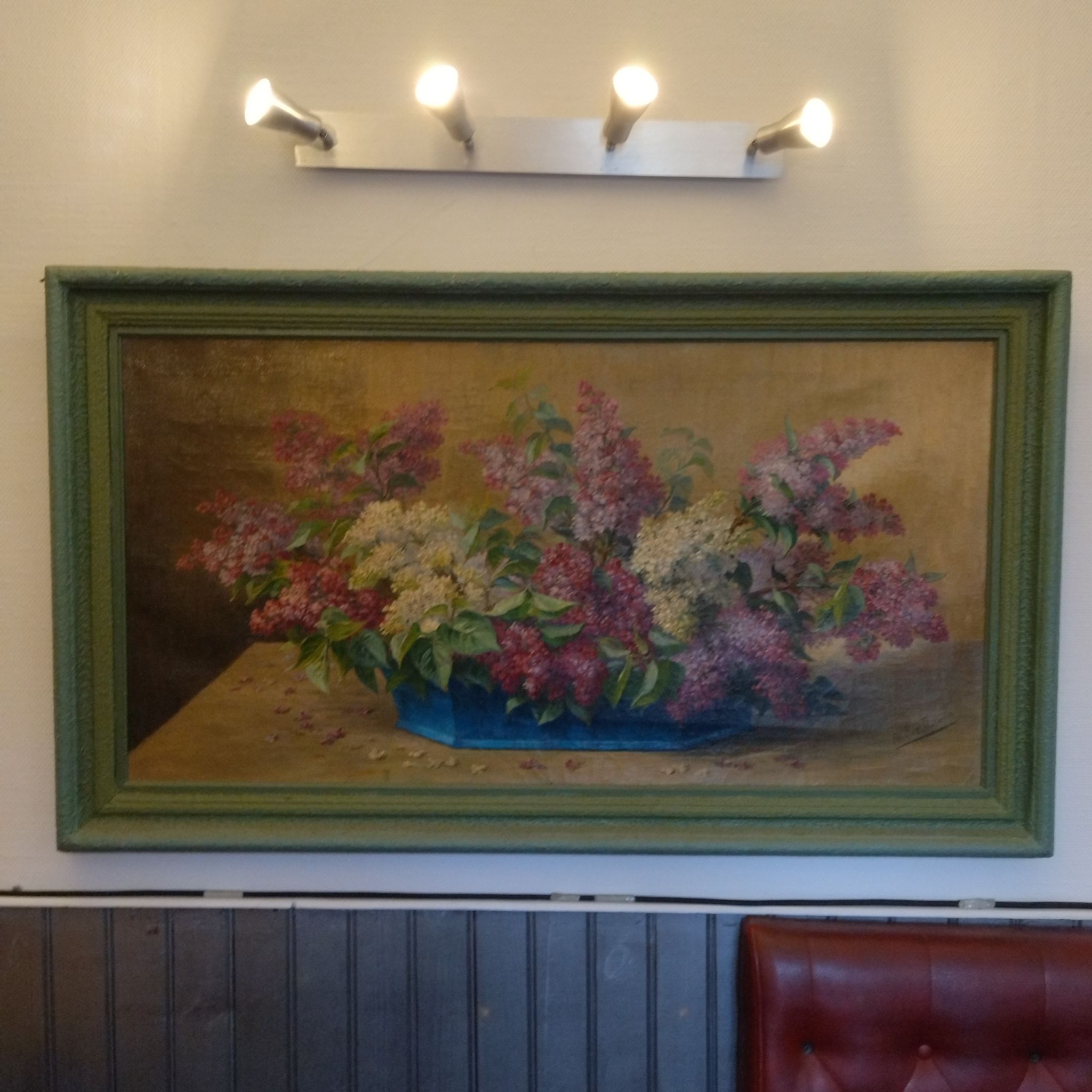 Old painting 76/130 oil on canvas signed Milcent Thorailler