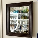 Miroir en bois foncé ☐ 49,5 x 40 cm