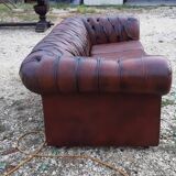 Sofa Chesterfield leather brown
