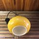 Old Yellow Opaline Pendant Light White Interior 1970s Vintage #A380