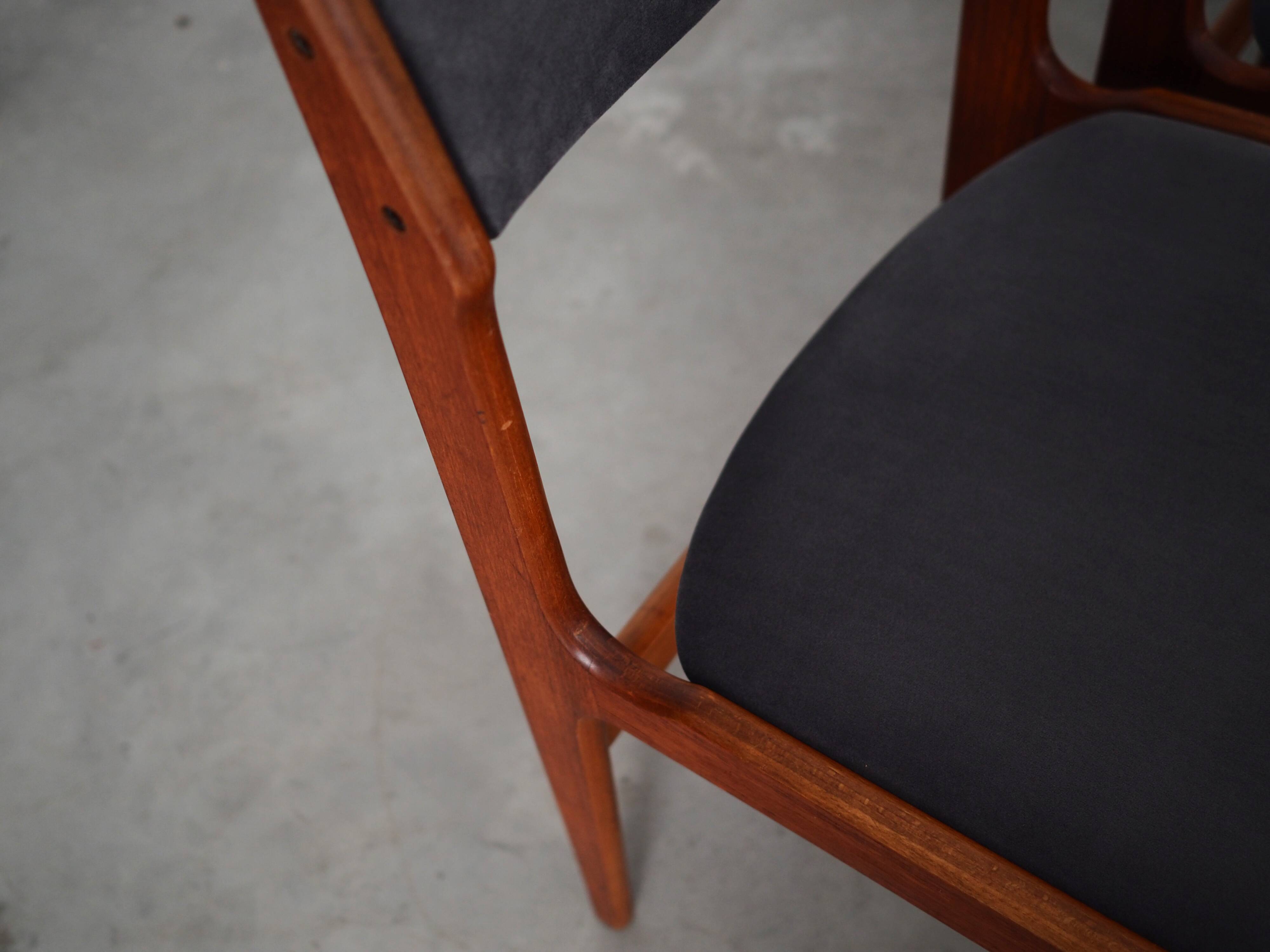 Set of six teak chairs, Danish design, 1960s, production: Denmark
