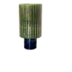 Milos vase in green and navy blue ceramic