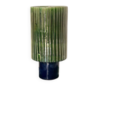 Milos vase in green and navy blue ceramic