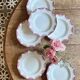 Set of 6 vintage porcelain deep plates