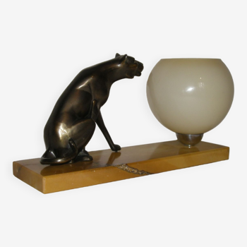Lamp art deco panther of the 30s