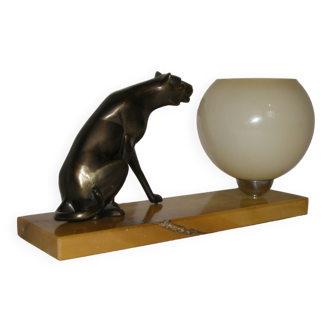 Lamp art deco panther of the 30s