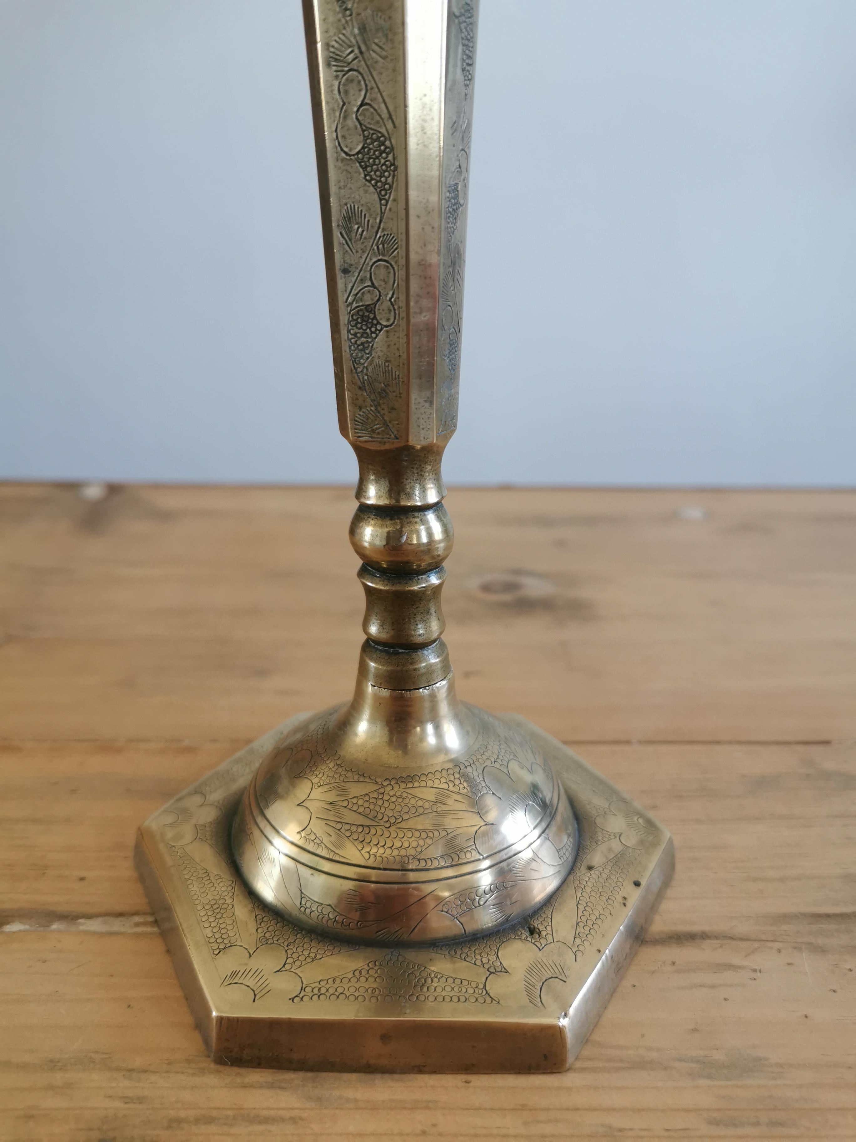 Bronze brass candle holder