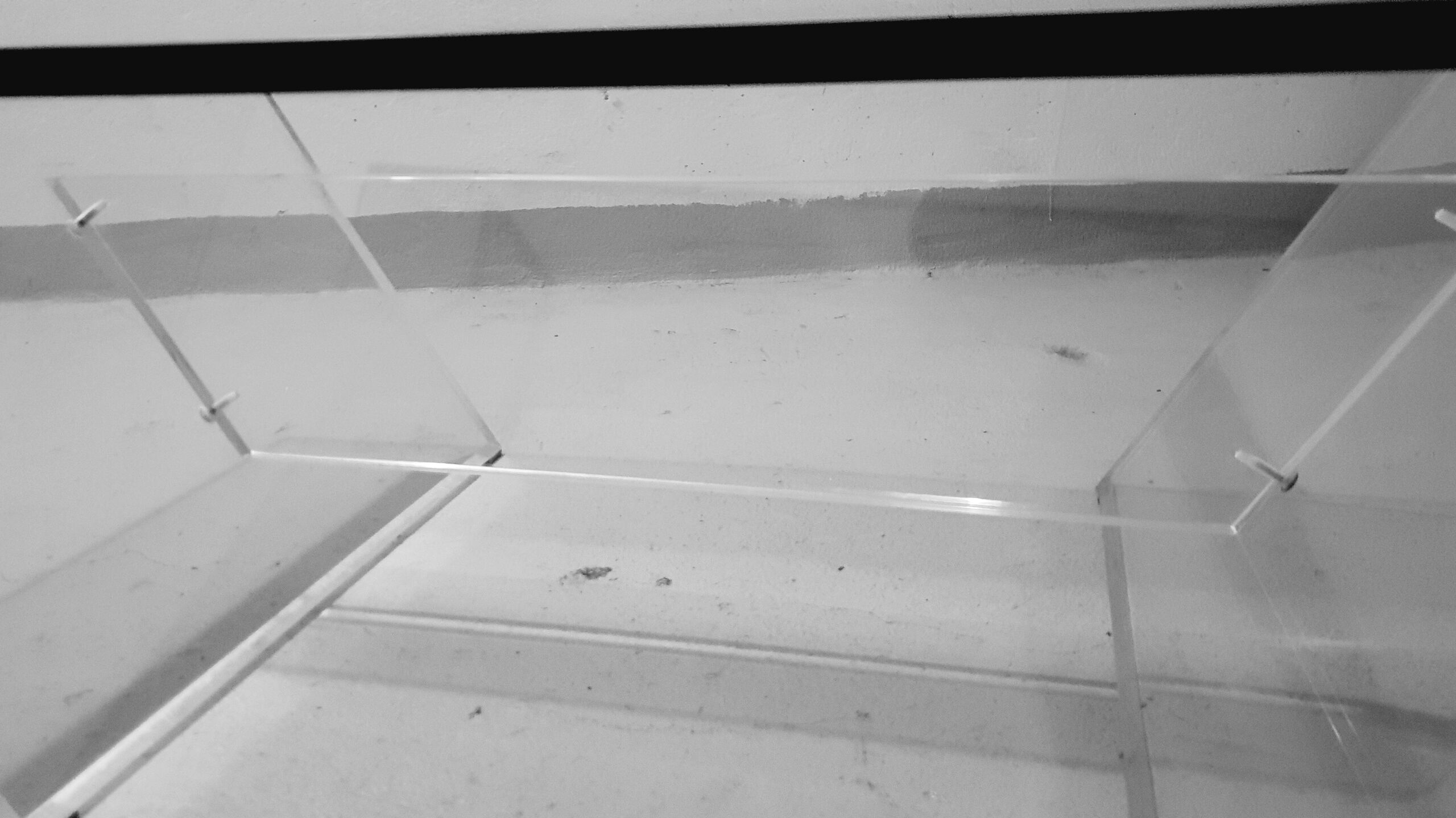 Glass and plexiglass coffee table 1970