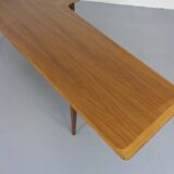 Large Danish Boomerang Teak Coffee Table, 1960s