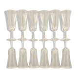 Set 12 vintage champagne flutes