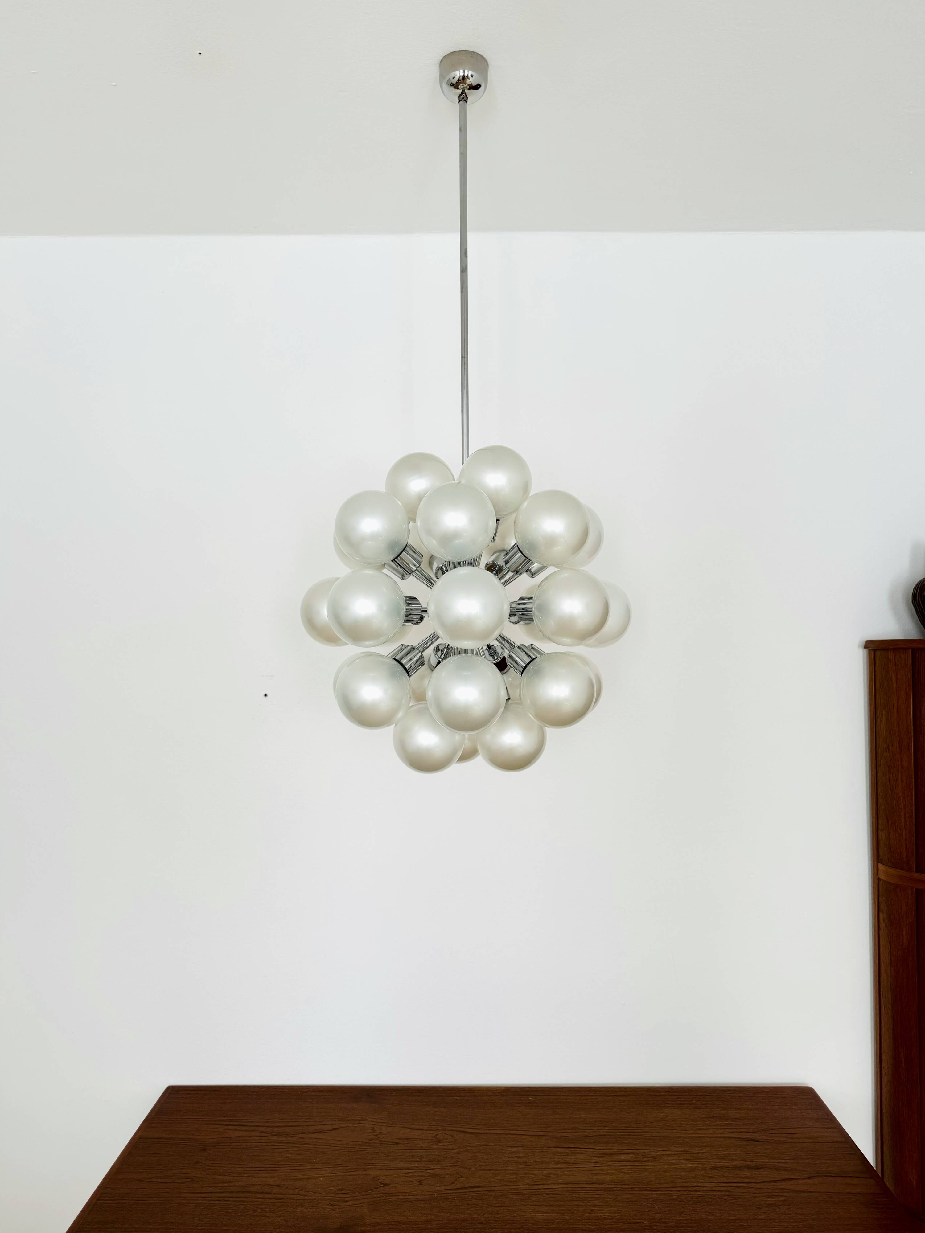 Chromed 1970s Sputnik Chandelier by Motoko Ishii for Staff