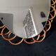 Miroir marguerite vintage en rotin