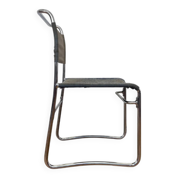 Chaise Bauhaus en acier tubulaire chromé de Hynek Gottwald - 1930 (Eisengarn)