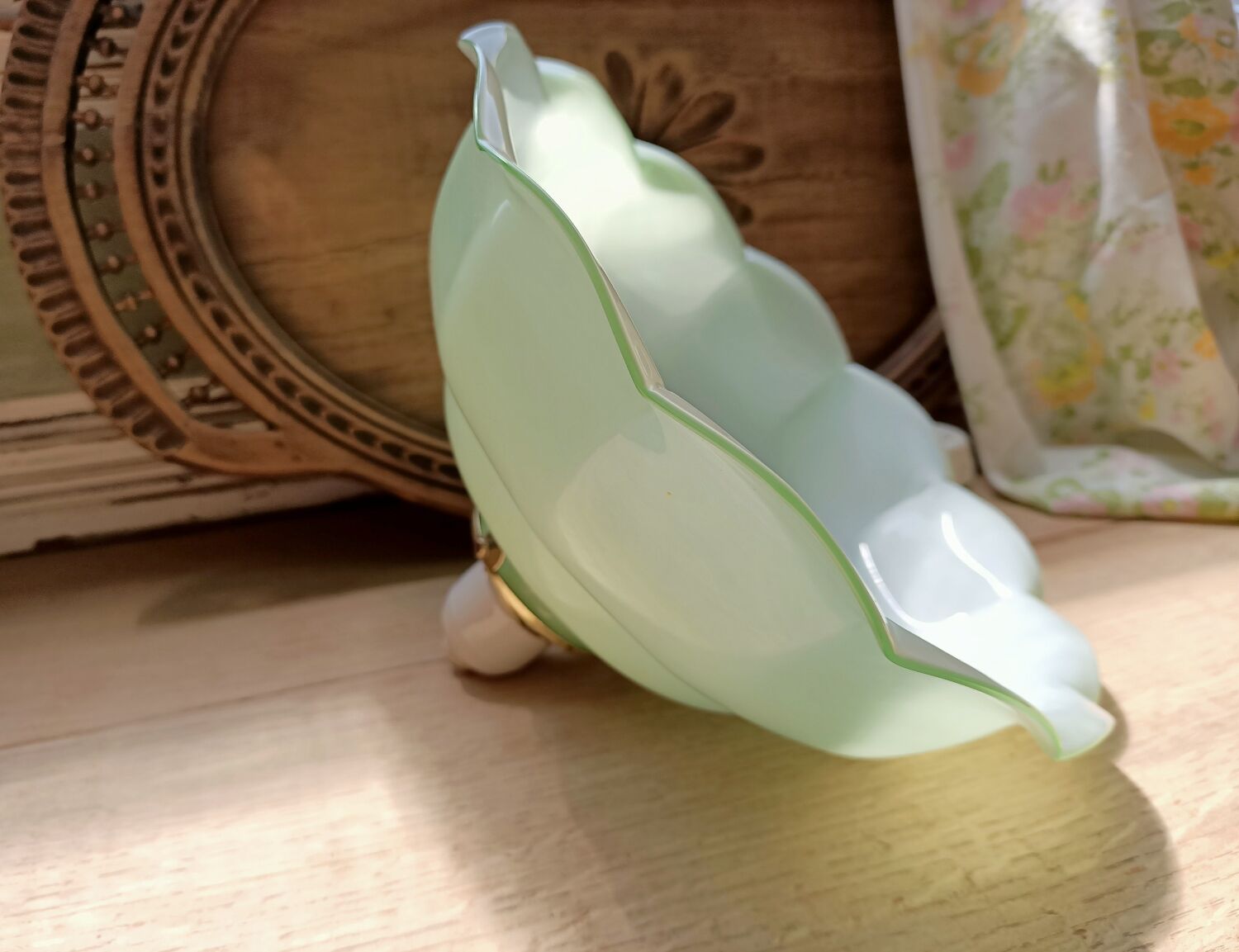 Suspension en verre vert