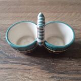 Enamelled ceramic salt cellars HB Henriot Quimper