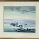 Watercolor Painting Gaston Barret (1910-1991) Marine Ar Harnog