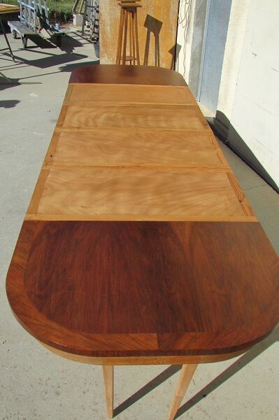 Art Deco oval table, 4 extensions, up to 18 people