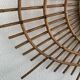Vintage 1960s sunburst rattan ortf style spiral eye mirror - 90 x 67 cm