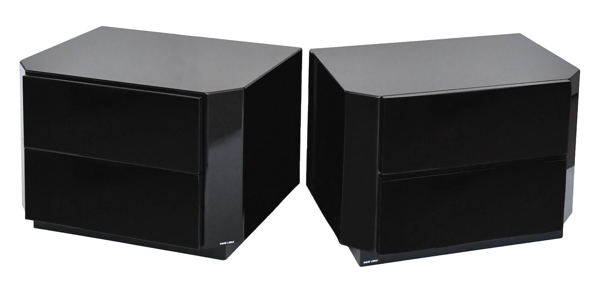 Pair of bedside tables by David Lange from the 1970s/80s.