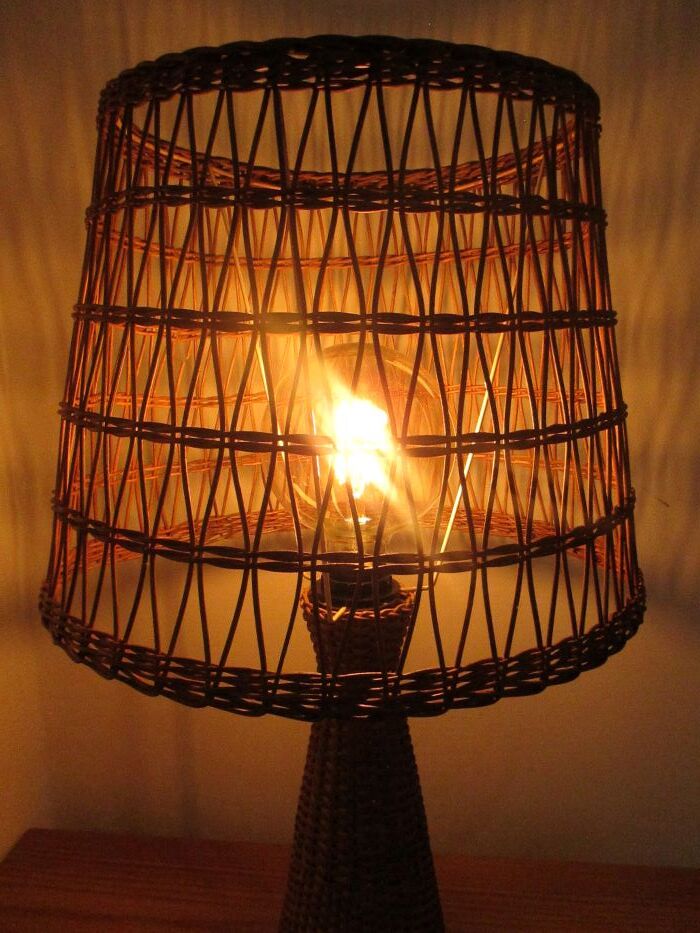 1960 Wicker Lamp