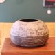 Large round vase in glazed stoneware, signed J. DERE circa 1960.