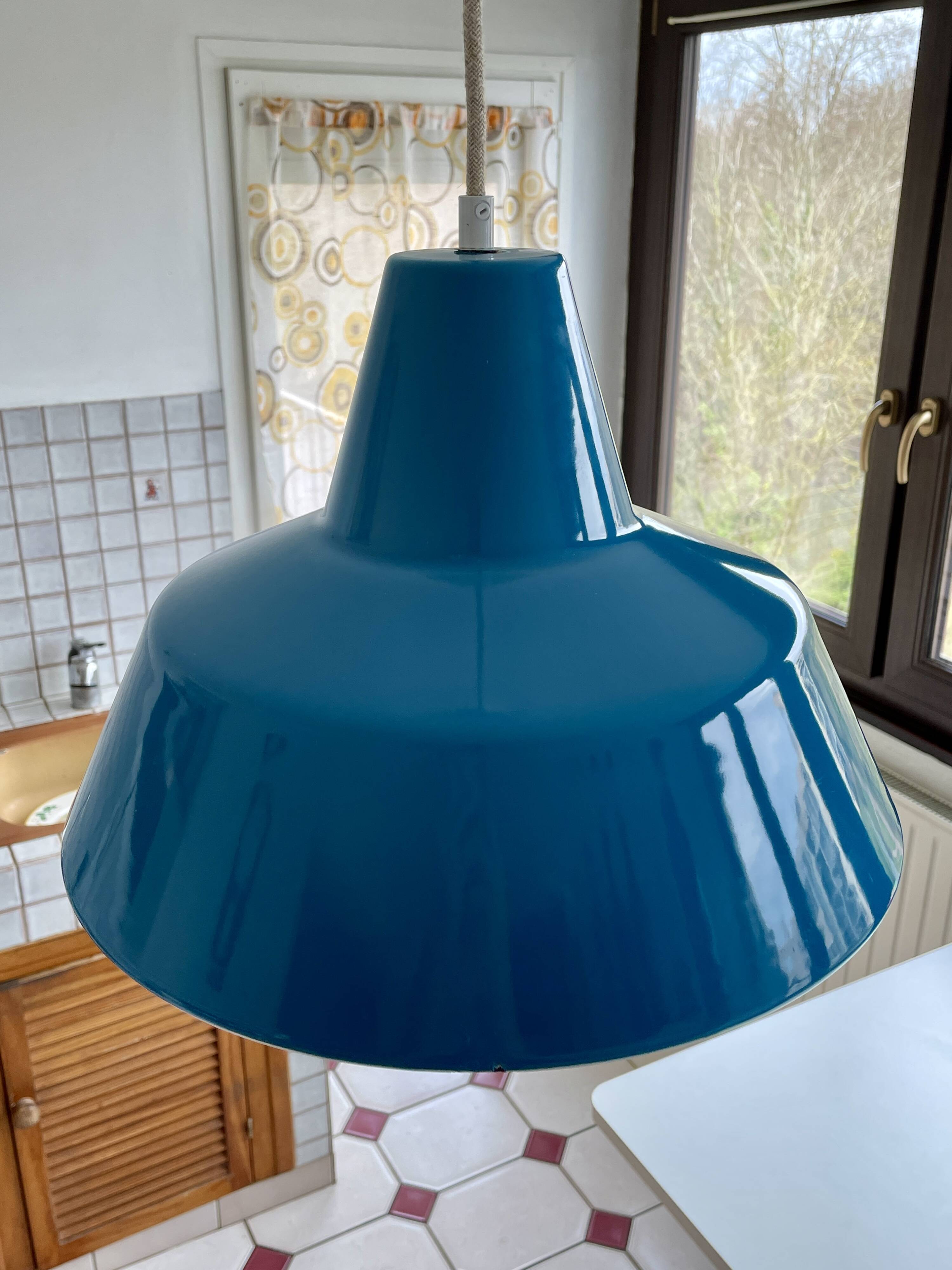 Industrial pendant light by Axel Wedel Madsen for Louis Poulsen, 1960s