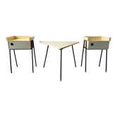 Set of 2 Room '56 nightstands and bedroom sidetable by Rob Parry for Dico, The Netherlands 1950's