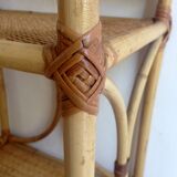 Bedside table vintage rattan