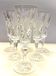 6 cut crystal flutes