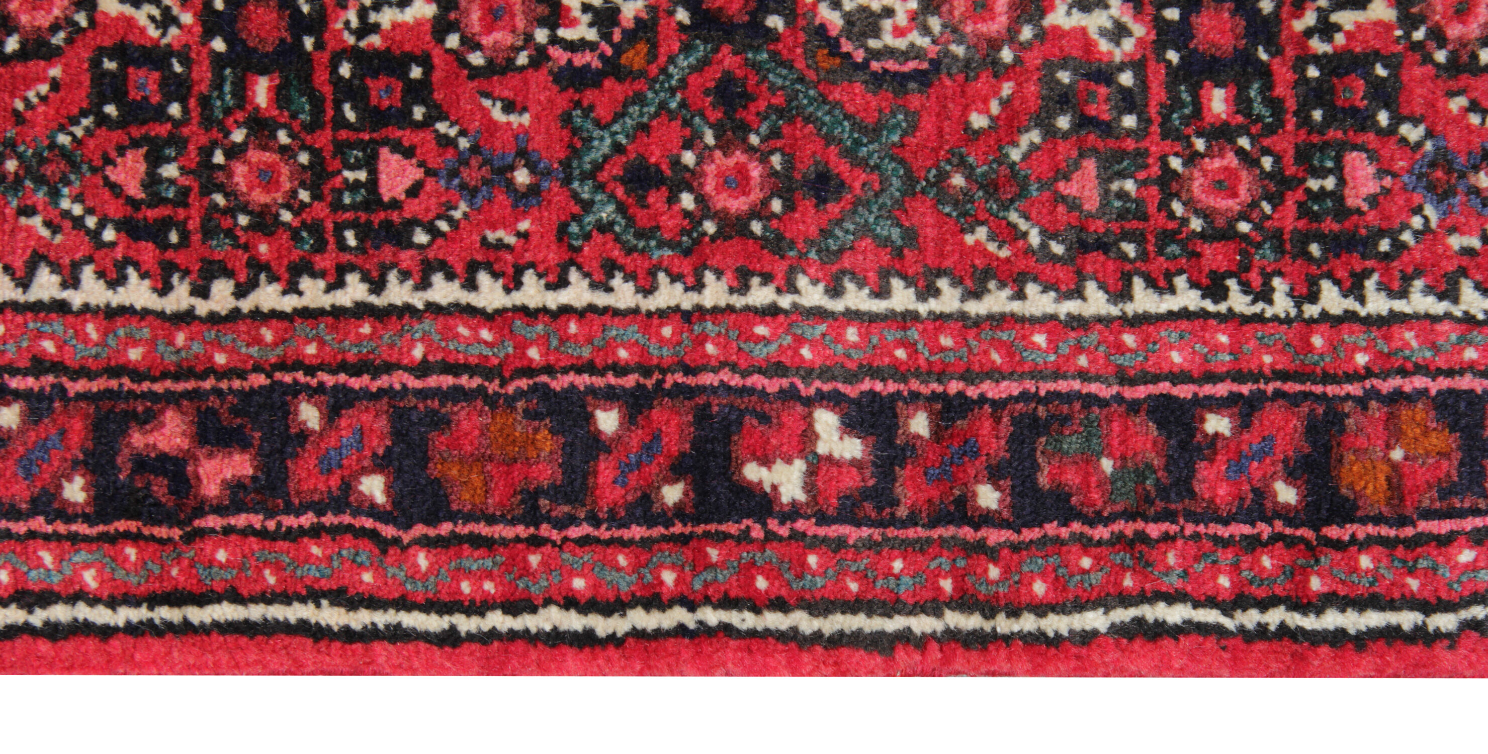 Oriental Persian Runner Rug, Handmade Traditional Wool Carpet-77x568cm
