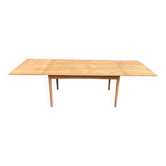 Scandinavian rectangular extendable teak dining table 250cm