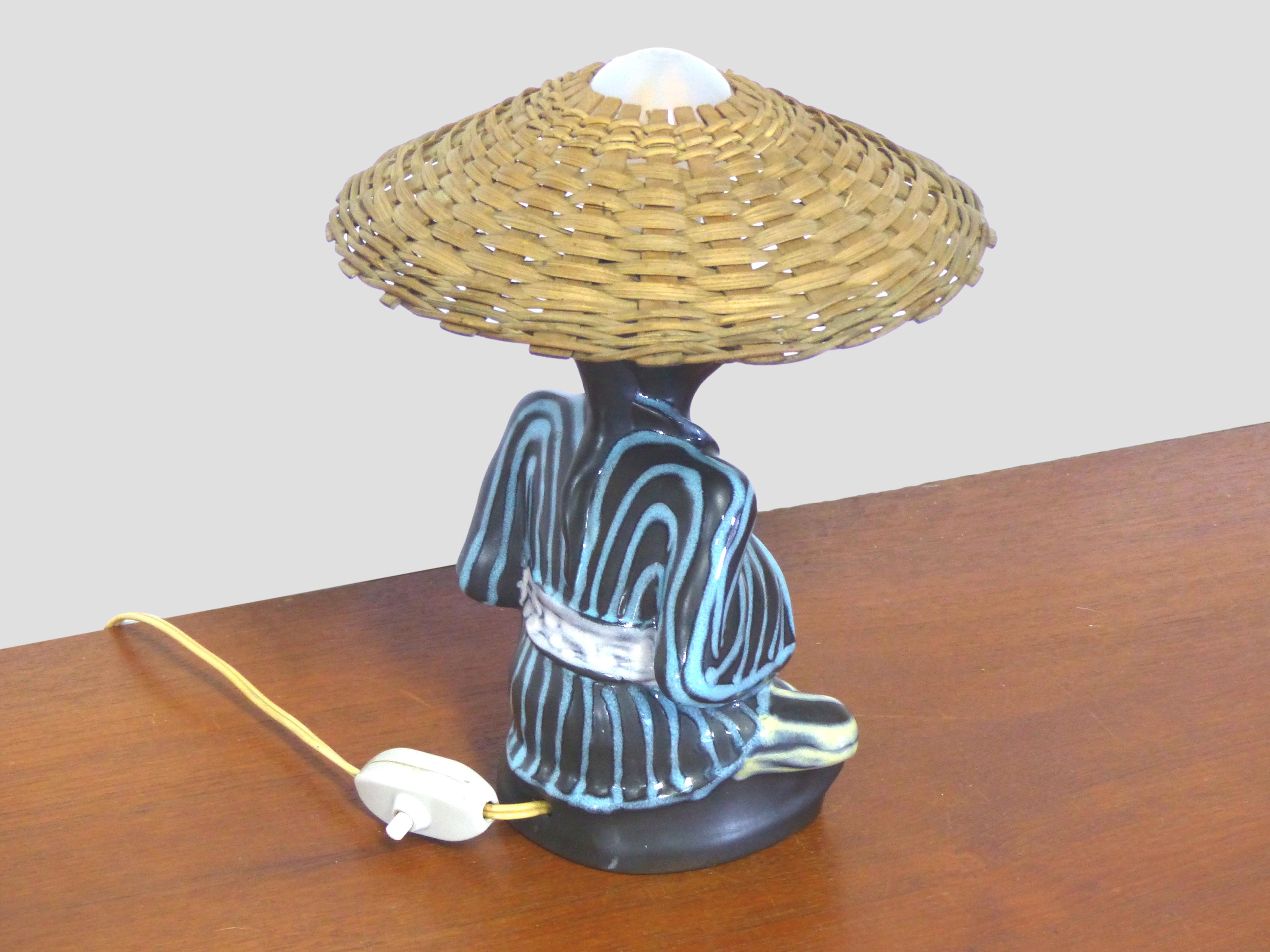 Vintage Scandinavian ceramic lamp Soholm 1950