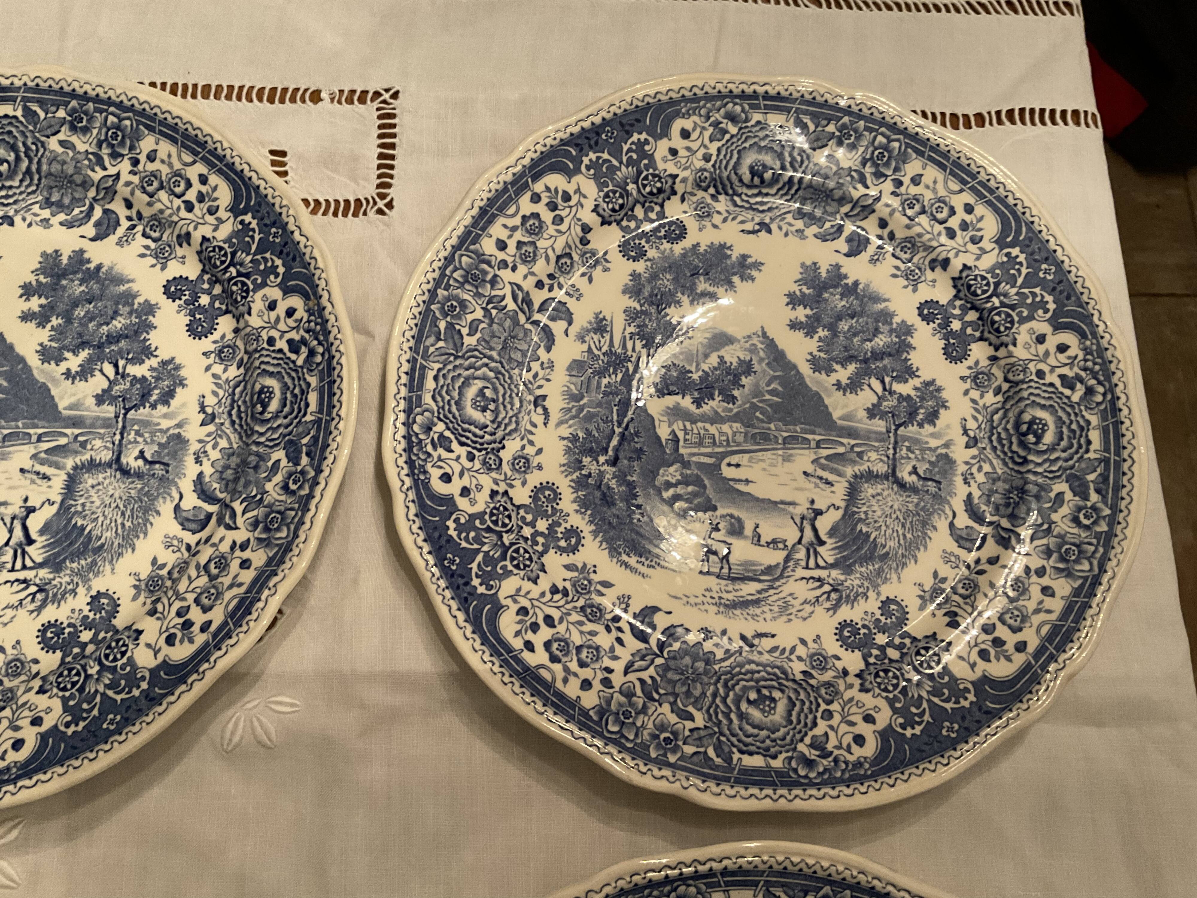 6 flat plates, Burgeland, Villeroy and boch