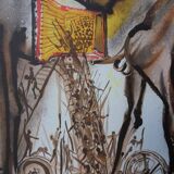 Salvador Dali: Horses - The Trojan Horse, signed lithograph