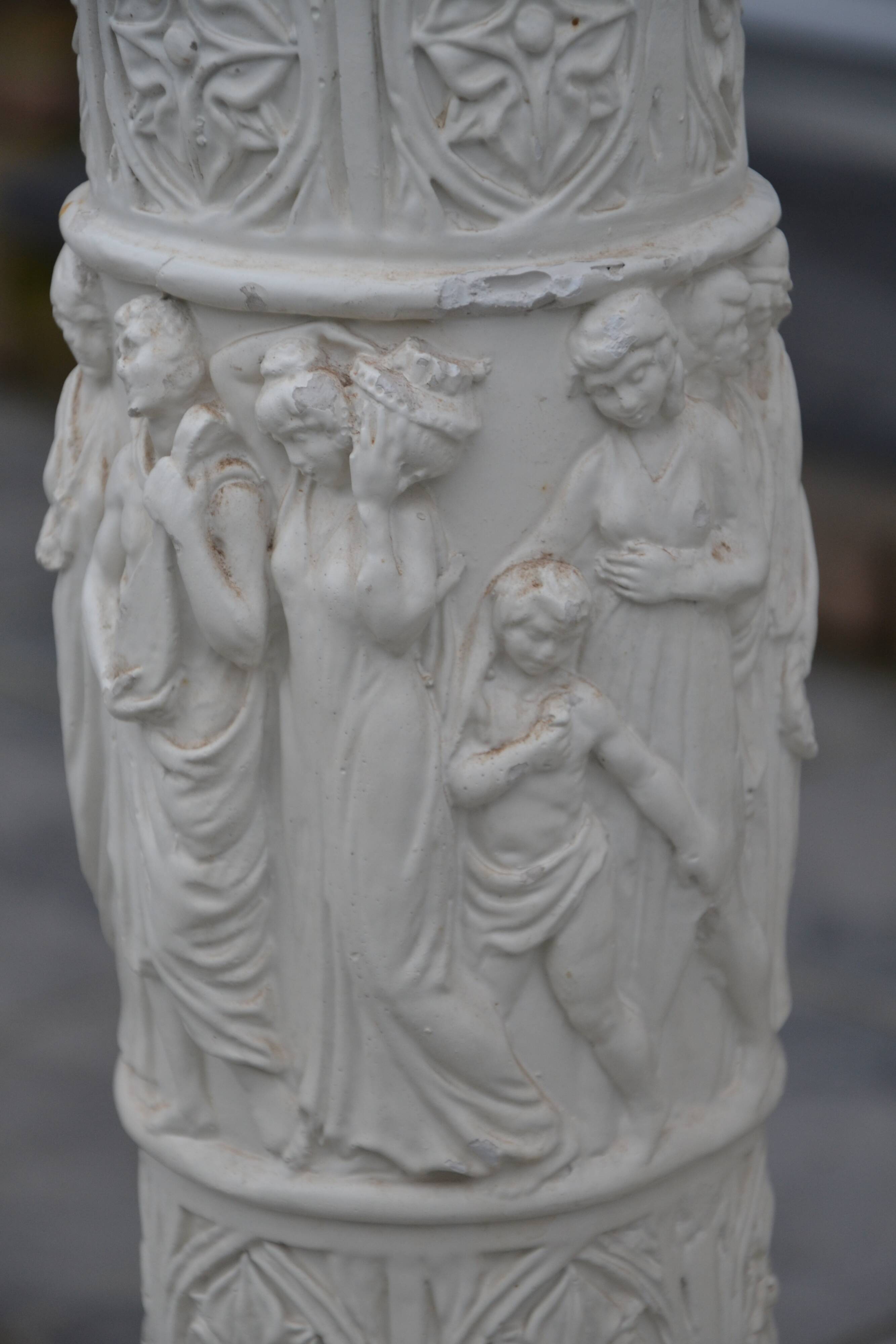 Two old plaster columns