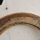Frame oval 1st moitie of the xixth wood golden stucco