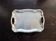 Vintage rectangular stainless steel tray - Molded edge