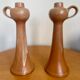 Pair of vintage 1960 sandstone candle holders