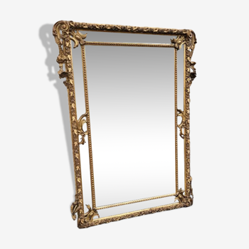 Large golden mirror with frame to restore of the nineteenth century