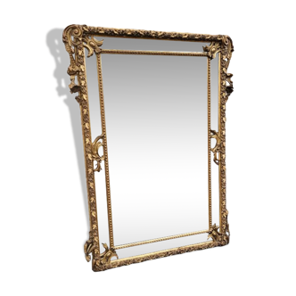 Large golden mirror with frame to restore of the nineteenth century