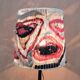Lampe moderniste en fer forgé et abat jour en laine, France 1950