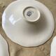 6 Plates and Dish with Painted Flowers Faïencerie Longchamp Monaco 1960s