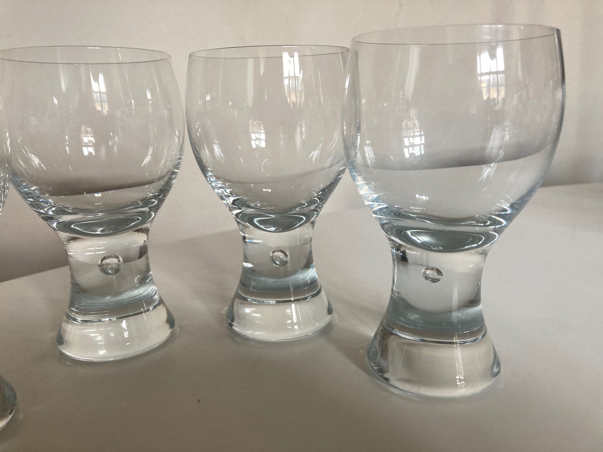 Set of 4 glasses Rondo by Kosta Boda Sweden 1970