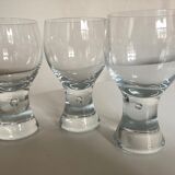 Set of 4 glasses Rondo by Kosta Boda Sweden 1970