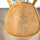 Pair of Baumann type bistro chairs stamped PTT
