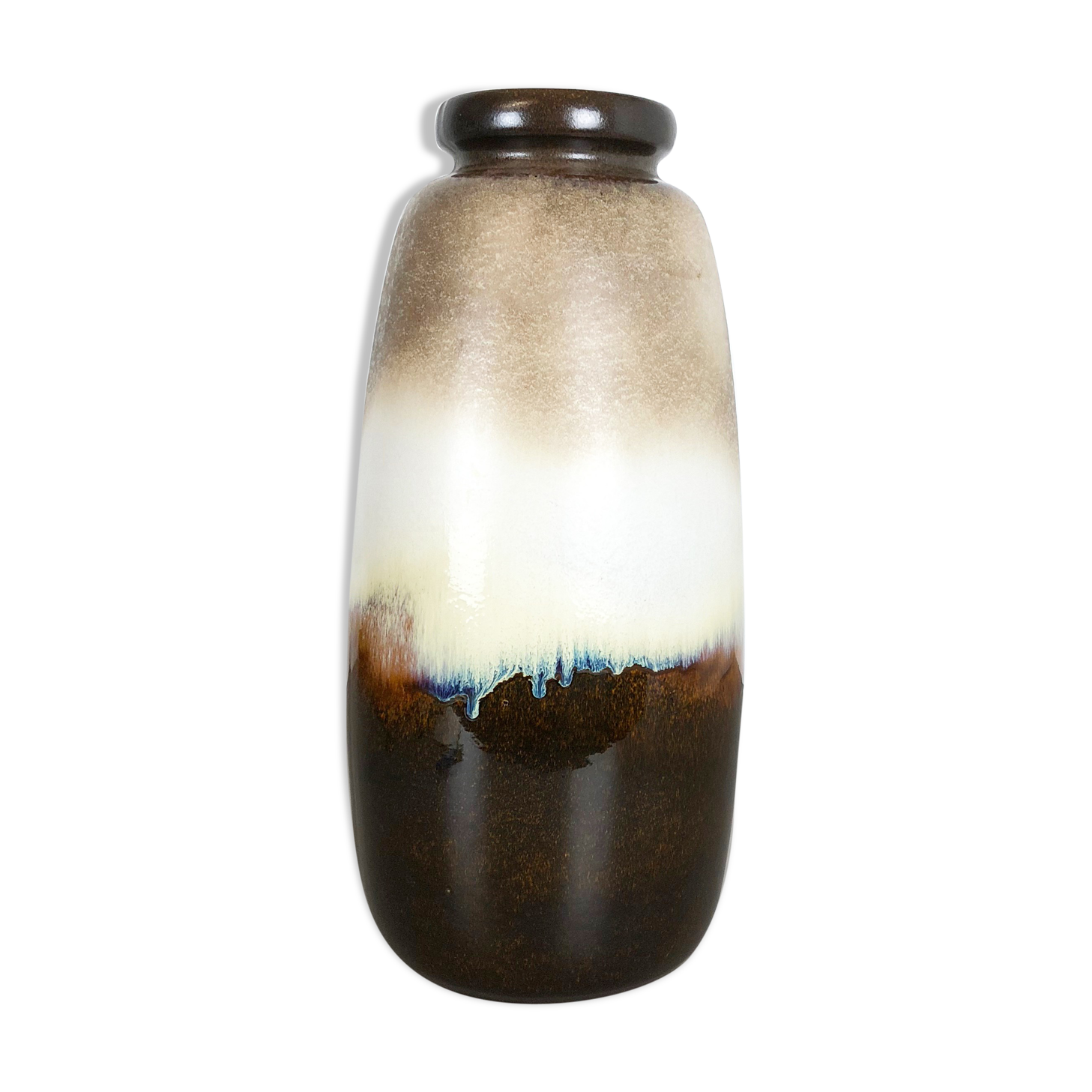 Pottery fat lava multi-color 284-47 floor vase made by Scheurich, 1970s