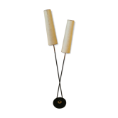 Lampadaire des années 50 avec pied en métal et laiton