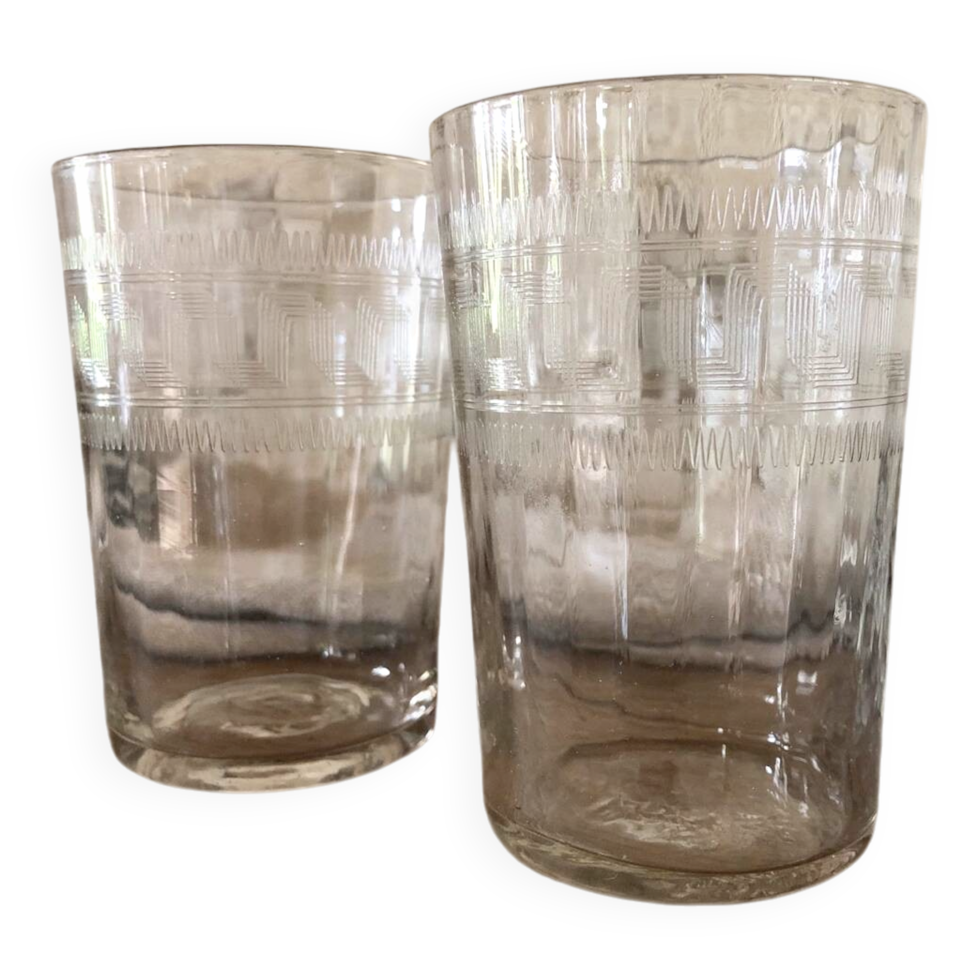 Verres à eau anciens